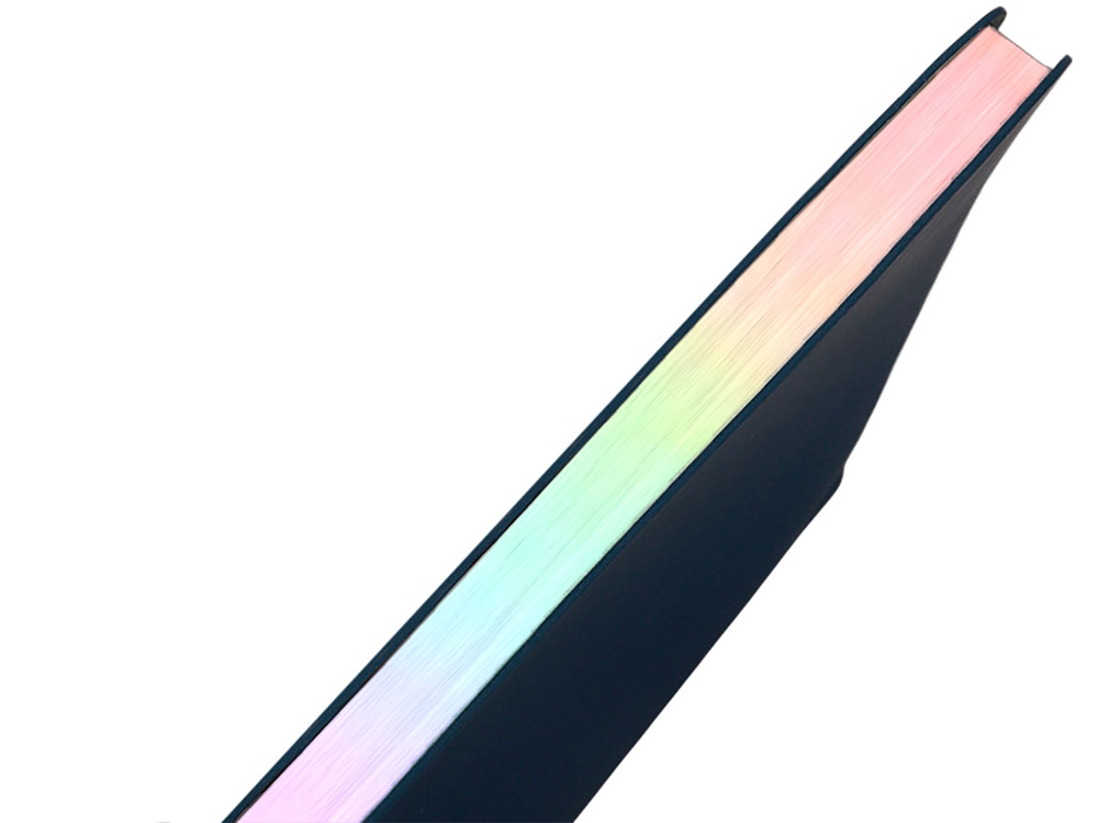 Блокнот А5 в гибкой обложке Fellini с голографическим срезом, темно-синий-7