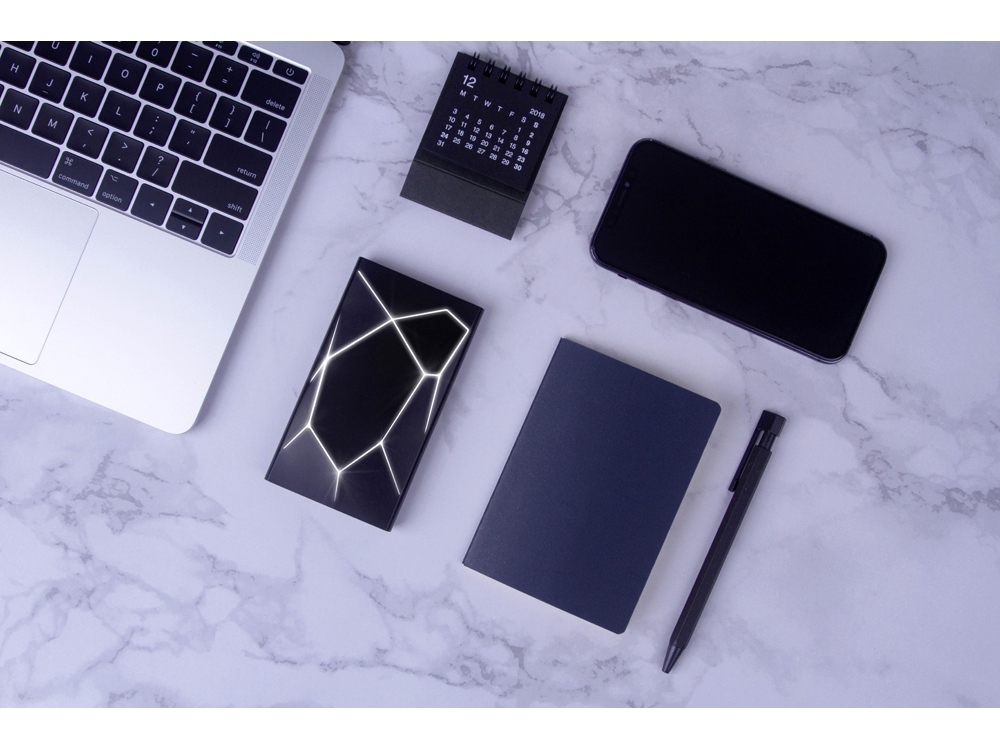 Портативное беспроводное зарядное устройство Geo Wireless, 5000 mAh, черный-4