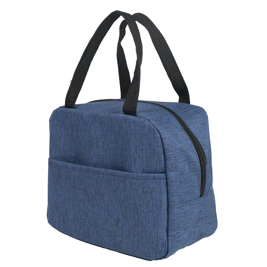 Термосумка "EAT", т.синий меланж, 24 x 21 x 12 см, полиэстер 300D, темно-синий-1