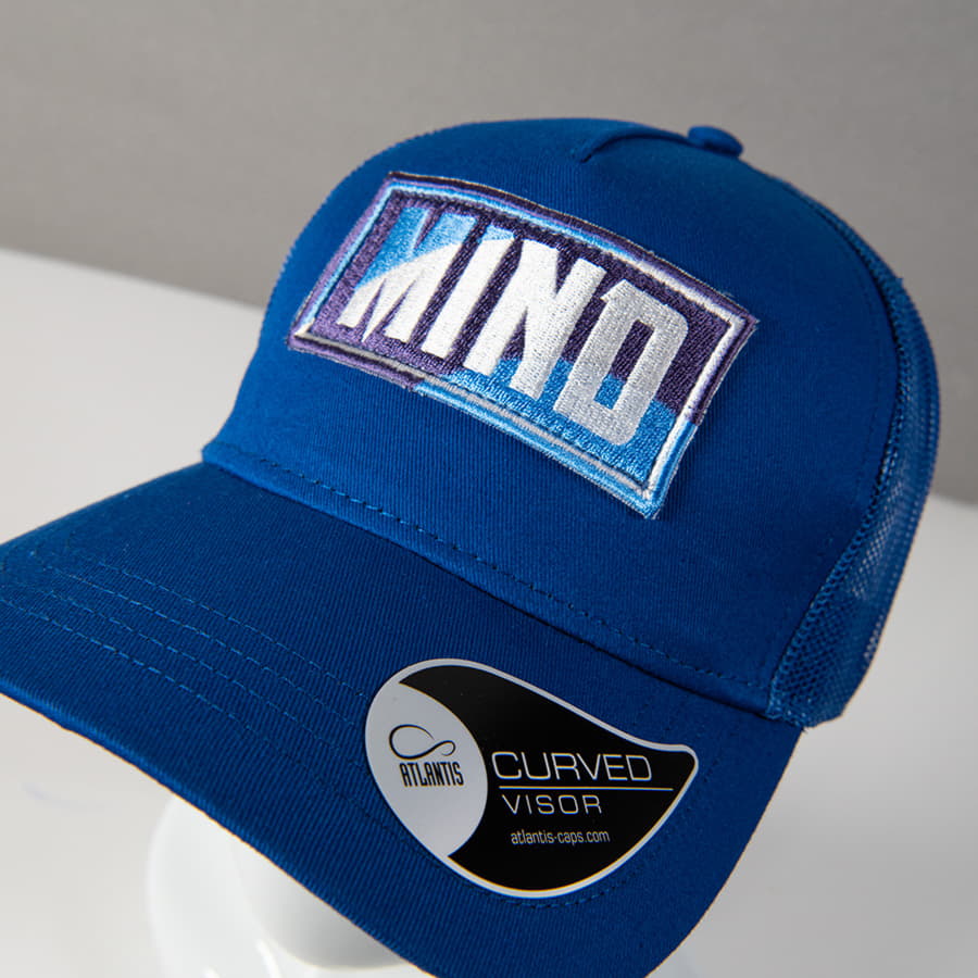 Бейсболка RAPPER COTTON, 5 клиньев, пластиковая застежка, фиолетовый, белый-2