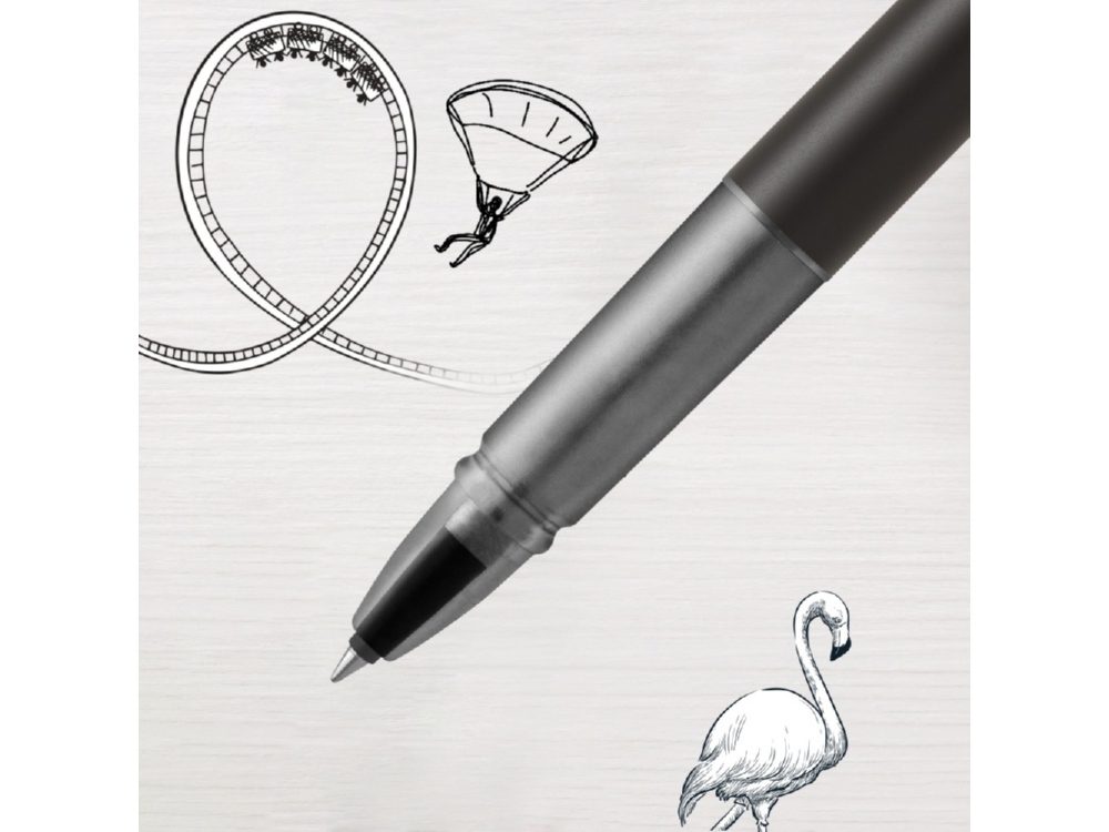 Ручка-роллер Parker Vector XL Black CT, стержень: F, цвет чернил:black, в подарочной упаковке-16