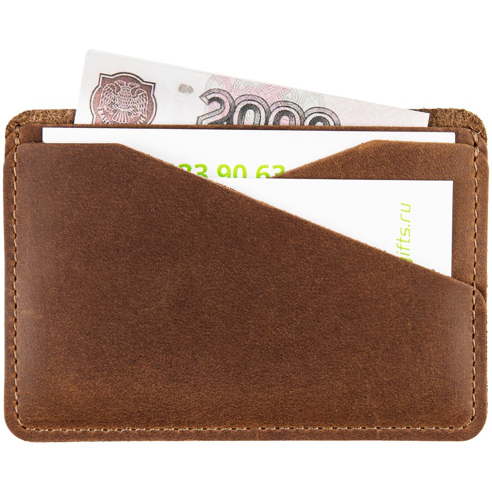 Чехол для карточек inStream, коричневый-2