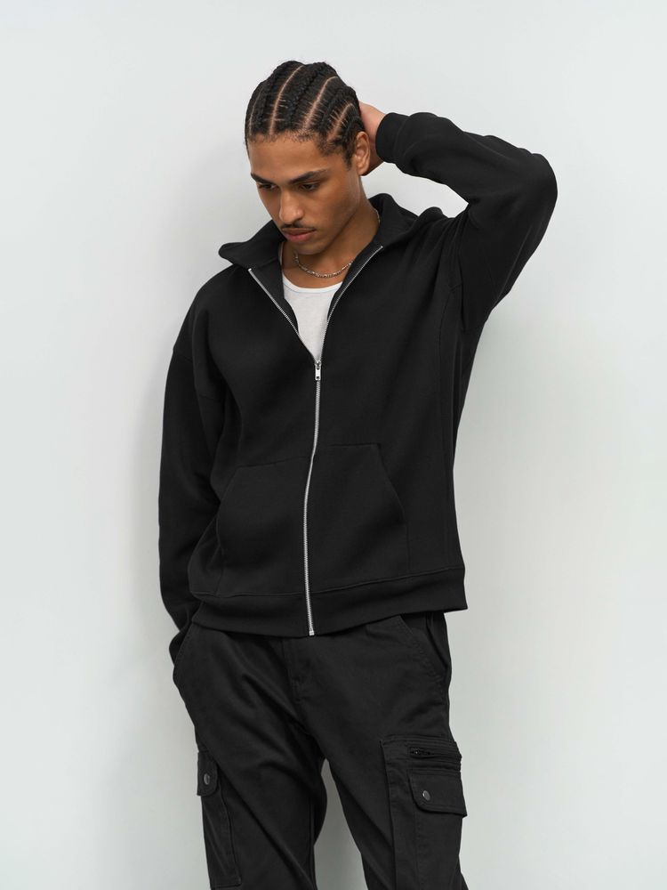 Толстовка унисекс на молнии Jelo, серый меланж-3