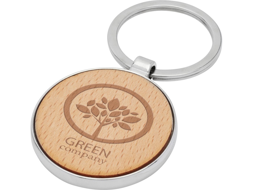 Круглый брелок Moreno из бука, дерево-4