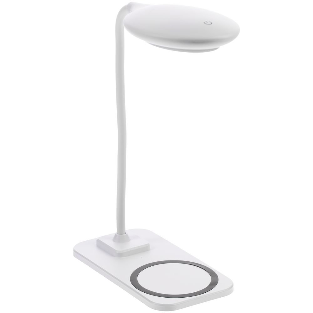 Настольная лампа с беспроводной зарядкой Modicum, белая-1
