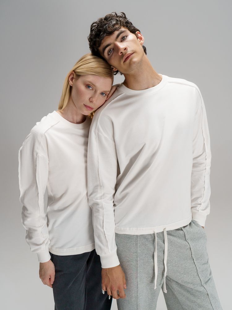 Свитшот унисекс Vozduh, молочно-белый-6