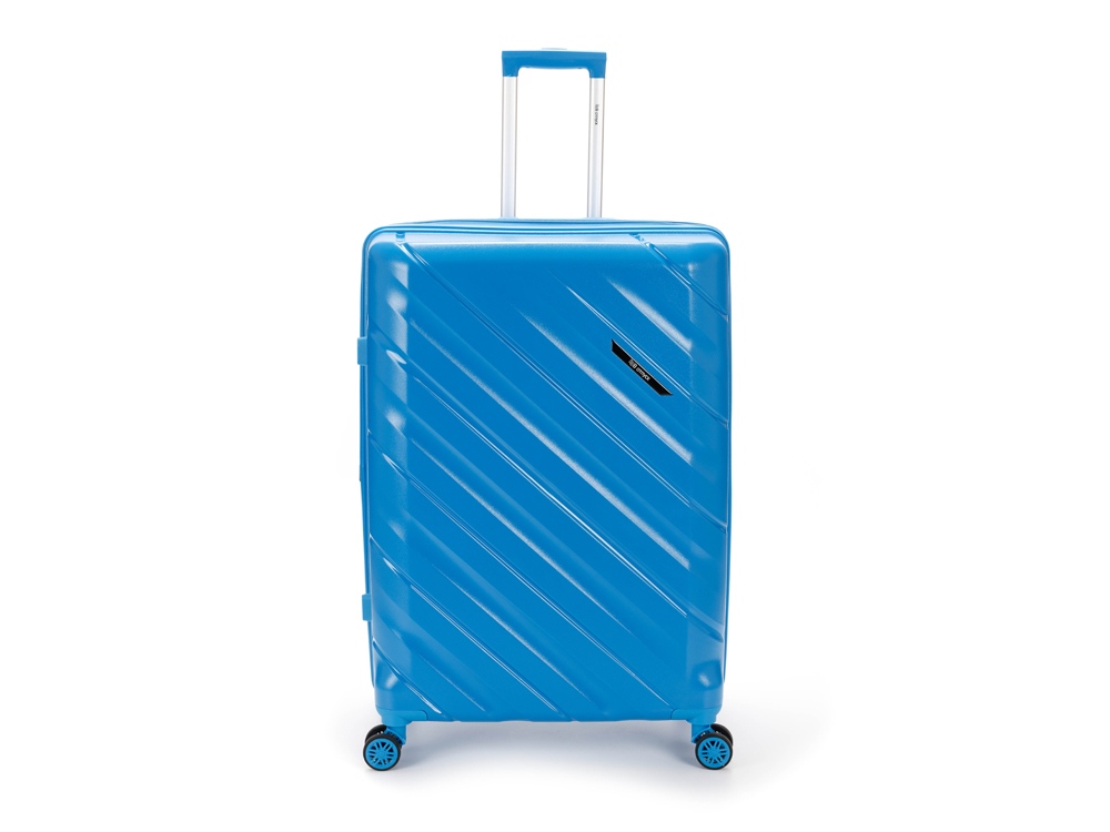 Чемодан TORBER В Отпуск, синий, полипропилен, 54,5 х 33,5 х 79 см, 135 л-9
