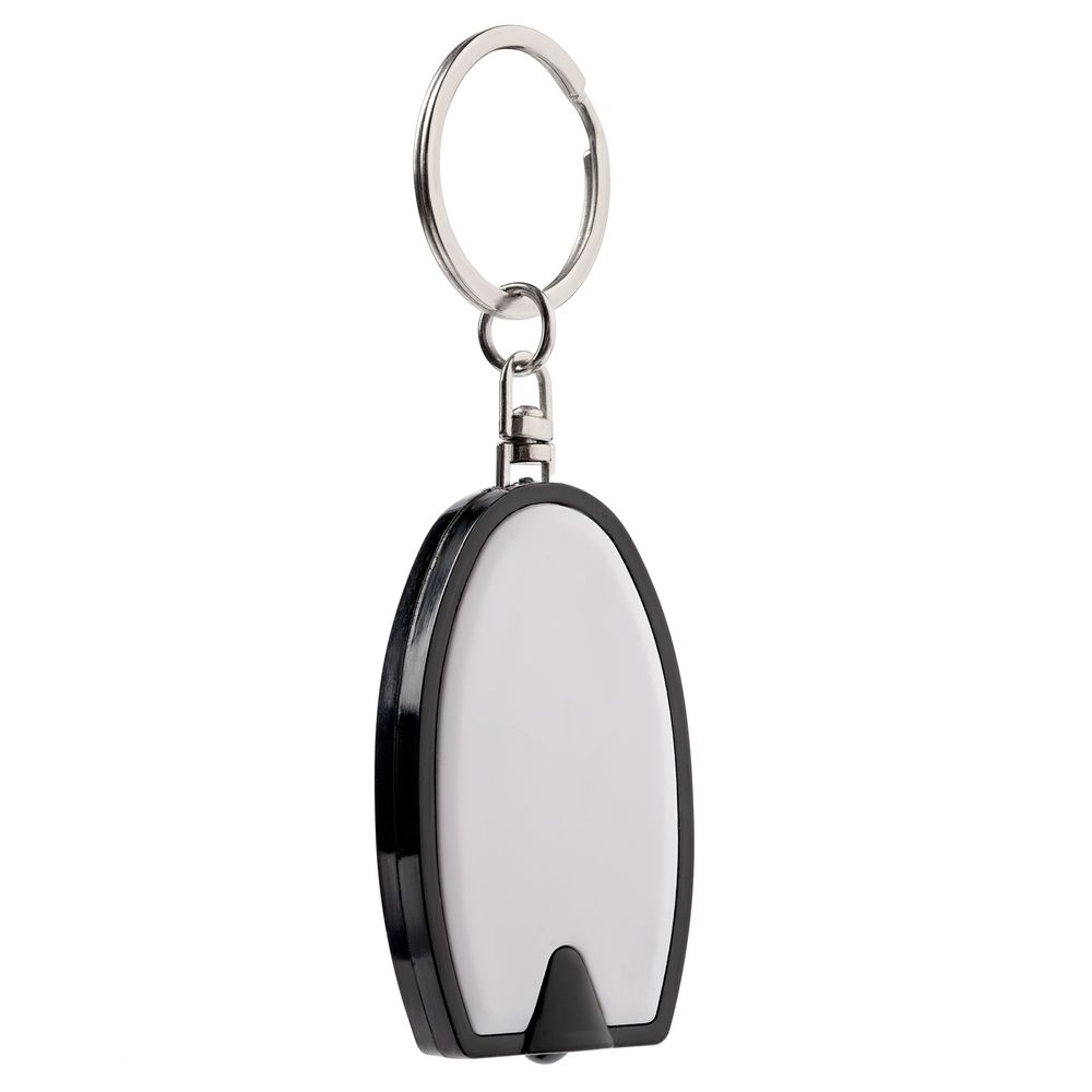 Брелок-фонарик Vivid, ver.2, белый с черным-0