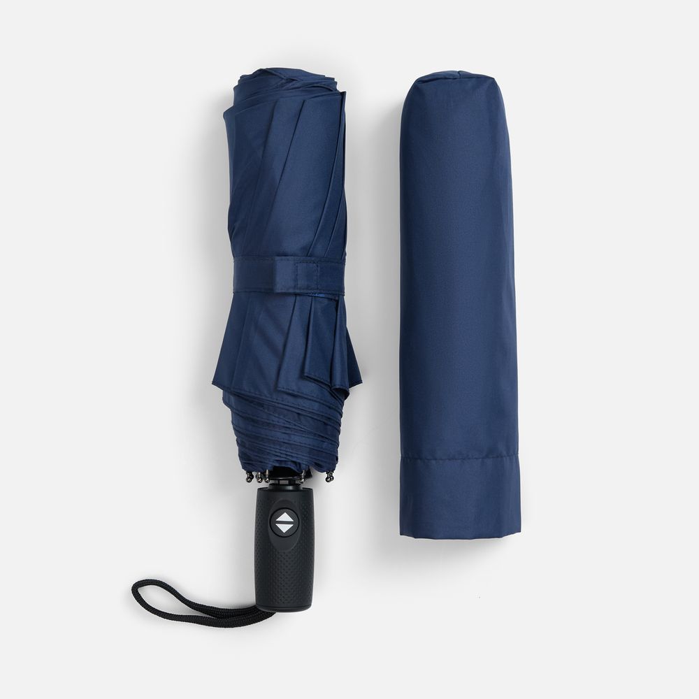 Складной зонт Dome Double с двойным куполом, темно-синий-2