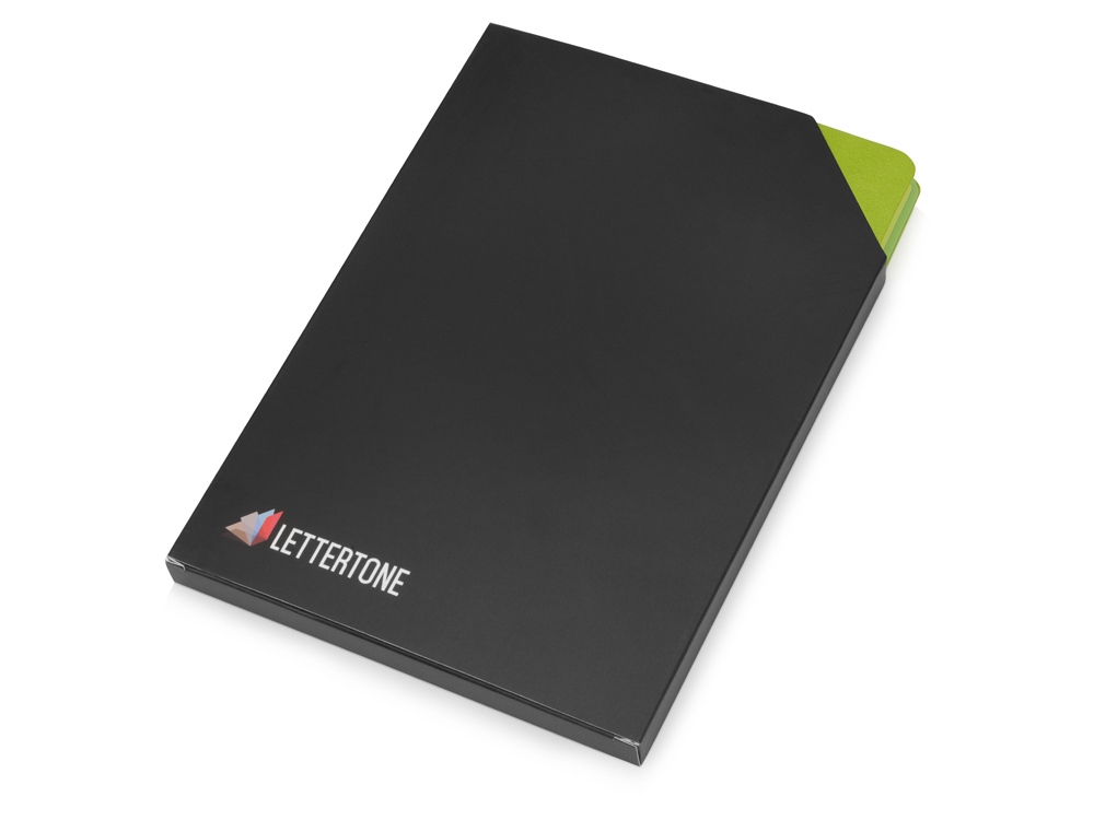 Блокнот Notepeno 130x205 мм с тонированными линованными страницами, зеленое яблоко-10