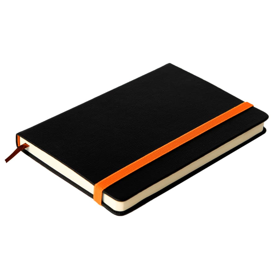 Ежедневник недатированный Ray, формат А5, в клетку, черный, оранжевый-6