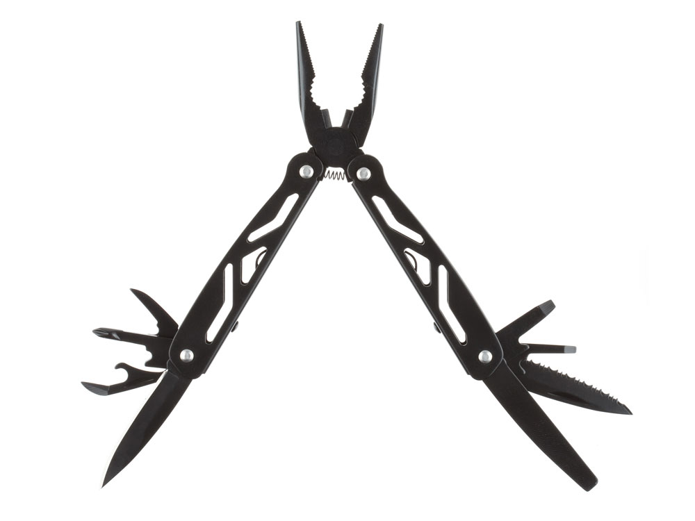 Мультитул Stinger, 100x35 мм, 12 функций, сталь/алюминий, чёрный, в комплекте нейлоновый чехол-2