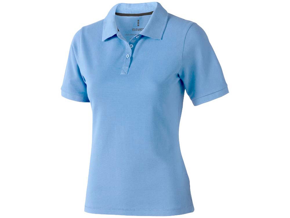 Calgary женская футболка-поло с коротким рукавом, голубой-6