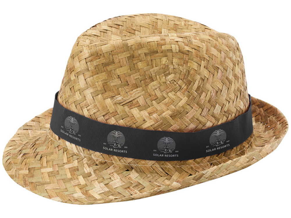 Pricus соломенная шляпа - сплошной черный / Натуральный-4