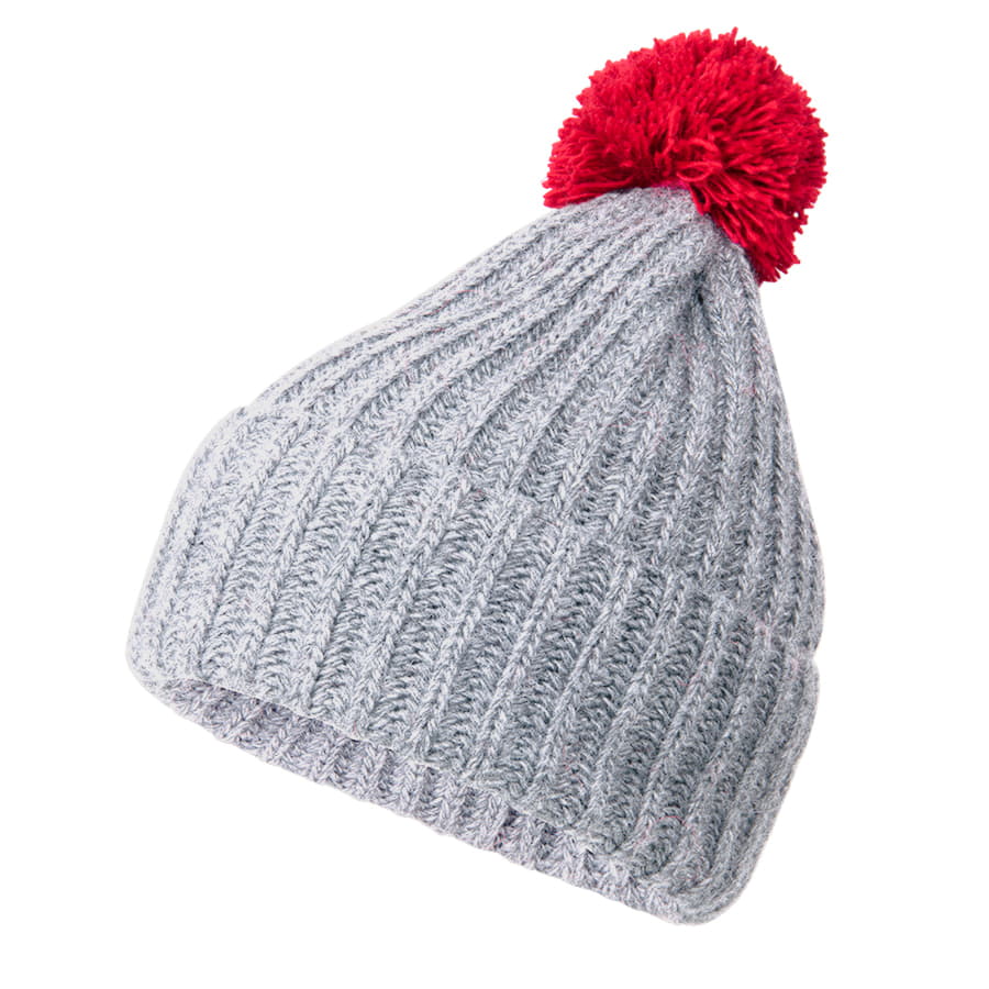 Шапка и шарф GoSnow с ярким помпоном и кисточками, красный-2