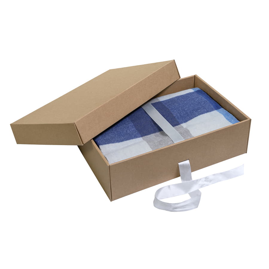 Плед  "ALPACA", синий, бежевый-2