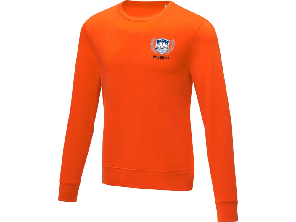 Мужской свитер Zenon с круглым вырезом, оранжевый-5