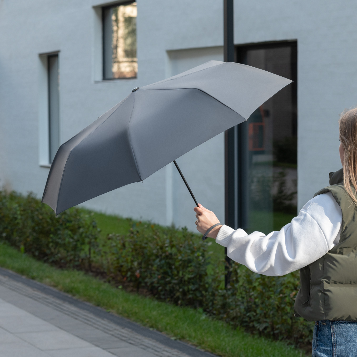 Зонт складной Atlanta, серый-8