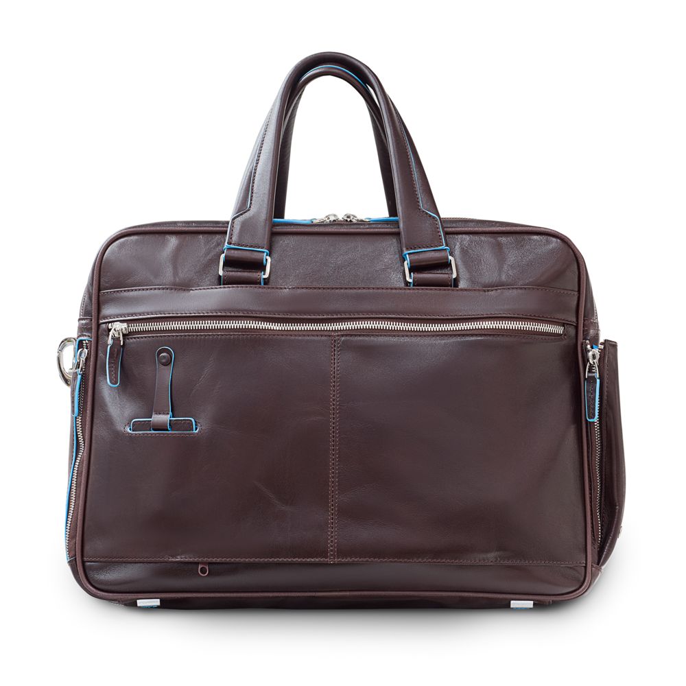 Сумка мужская для ноутбука Piquadro Blue Square, коричневая-3
