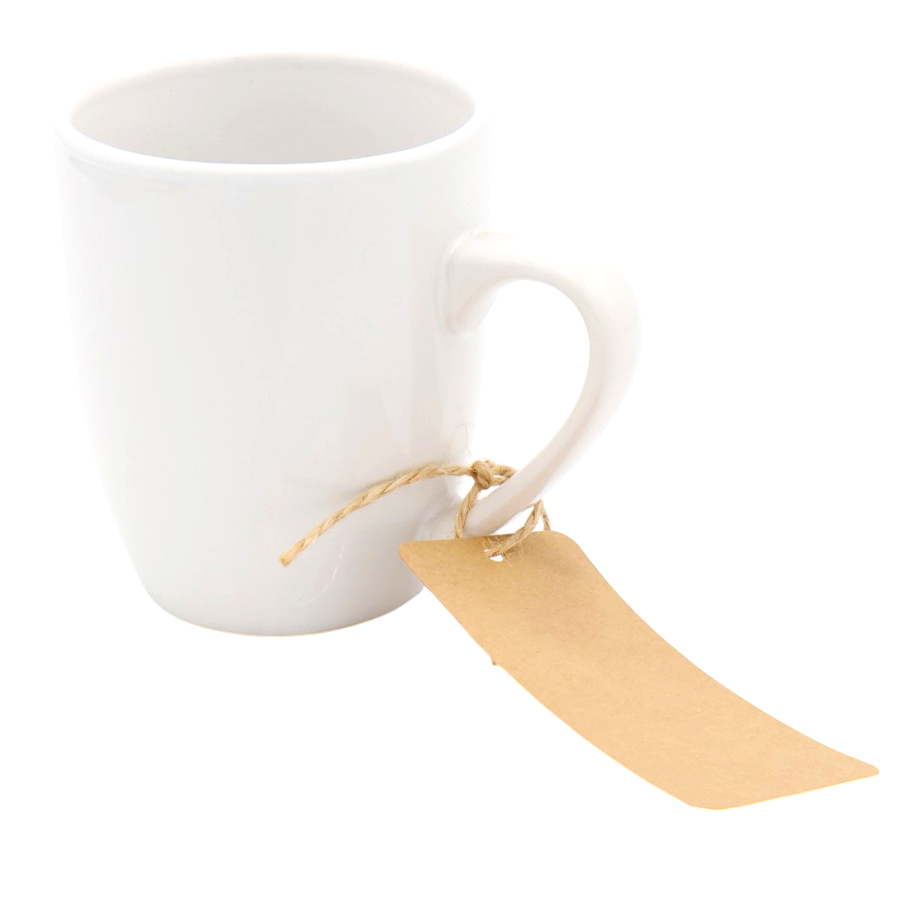 Бирка картонная на верёвке, Бежевый-4