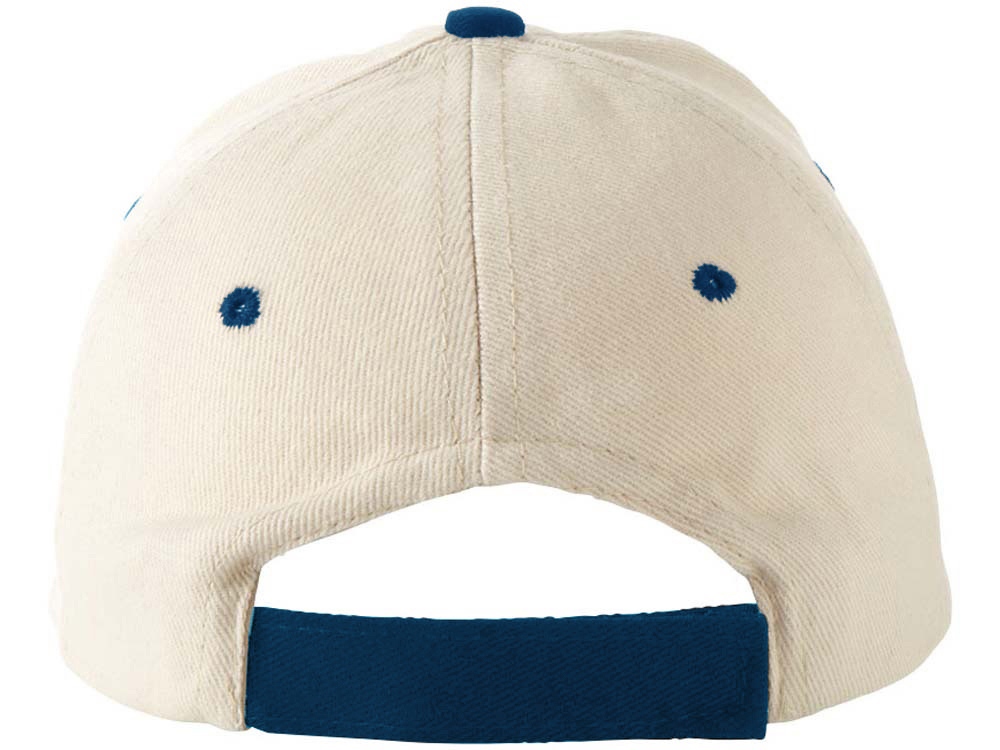 Бейсболка New Castle 6-ти панельная, натуральный/синий-4