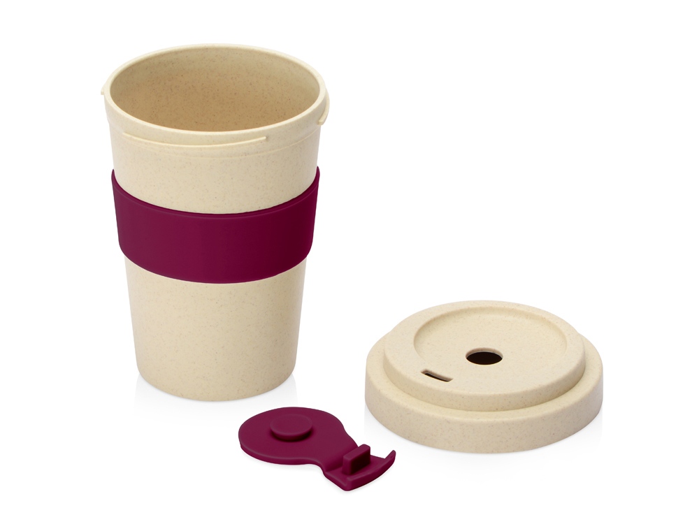 Стакан из пшеничного волокна Flava, burgundy-2