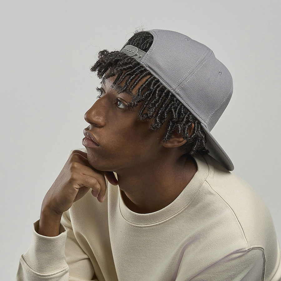 Бейсболка SNAP BACK-S, 6 клиньев, пластиковая застежка, белый-3