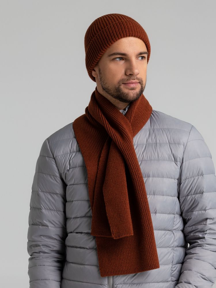 Шапка Bernard, коричневая (терракота)-3