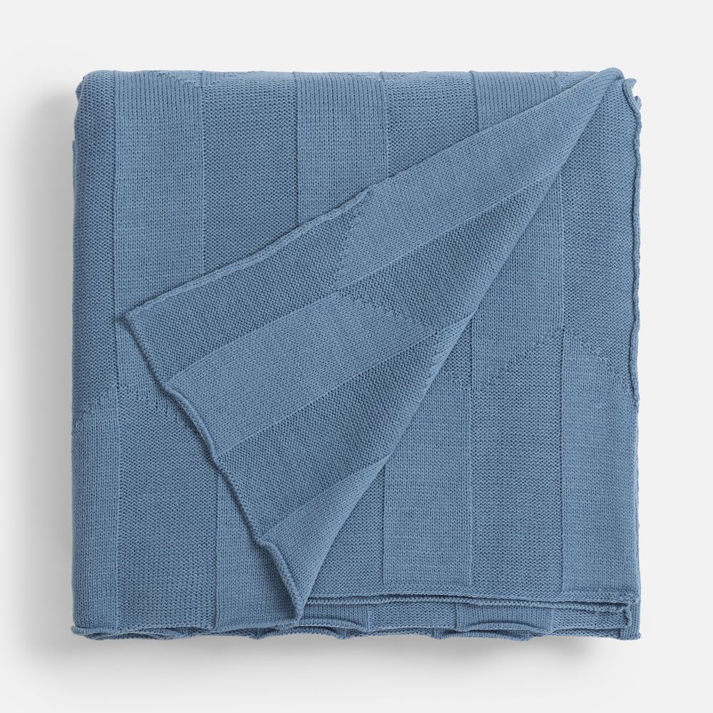 Плед Rombus, синий (дымчатый)-1