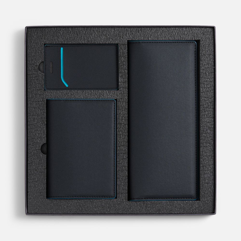 Набор Multimo Simple, черный с бирюзовым-1