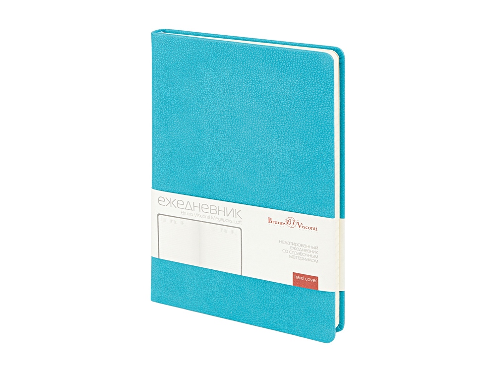 Ежедневник недатированный А5 Megapolis Loft, морская волна-0