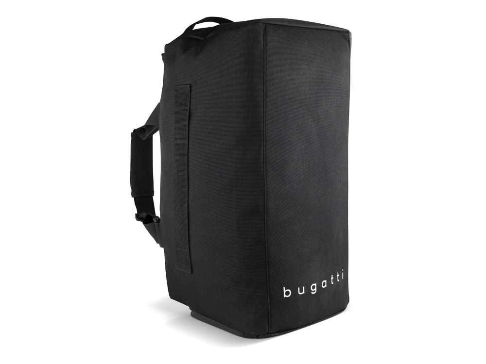 Сумка спортивная BUGATTI Blanc Delight, чёрная, нейлон RPET600D/тарпаулин/полиэстер, 47х23х28 см-4