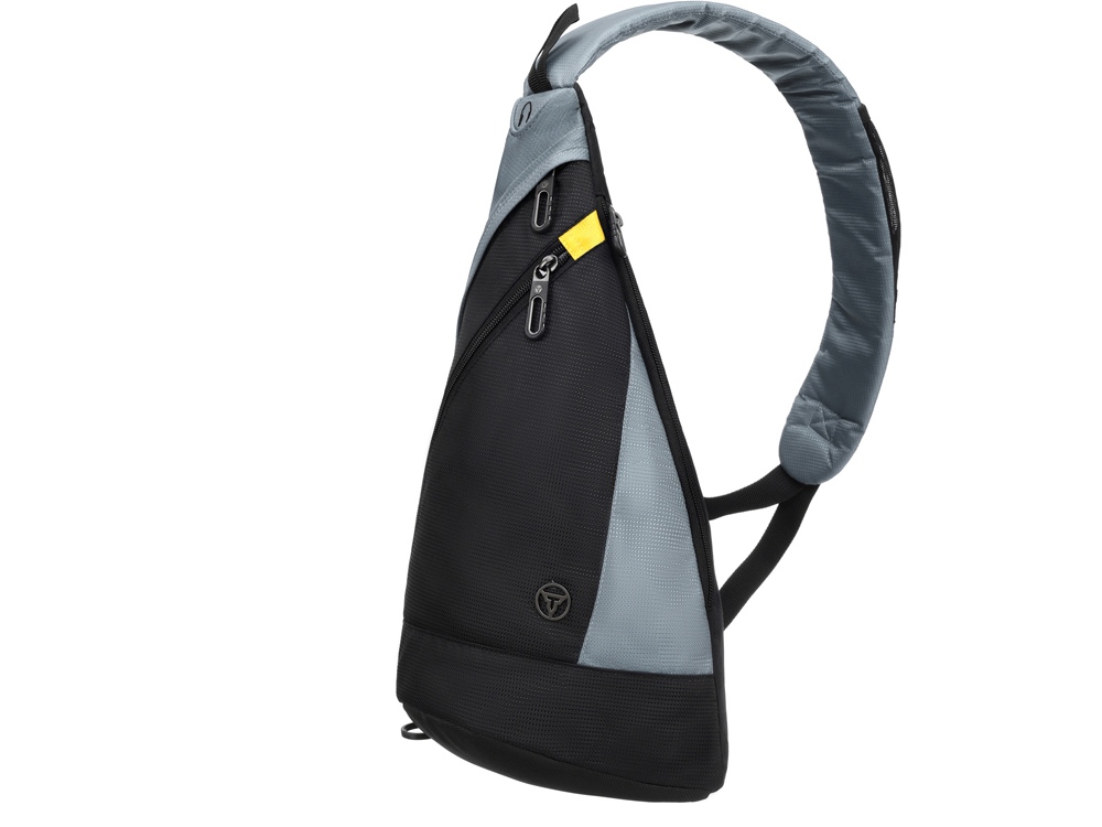 Рюкзак TORBER с одним плечевым ремнем, черный/серый, полиэстер/добби, 25x15x45 см, 7 л-1