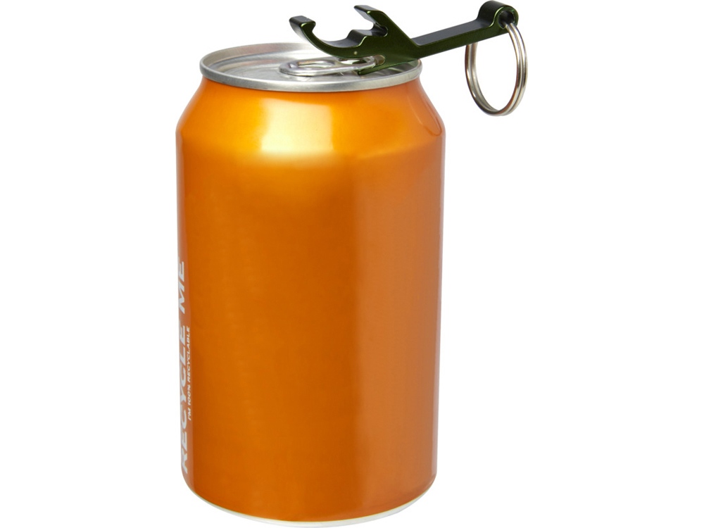 Брелок-открывалка Tao из переработанного алюминия - Зеленый-3