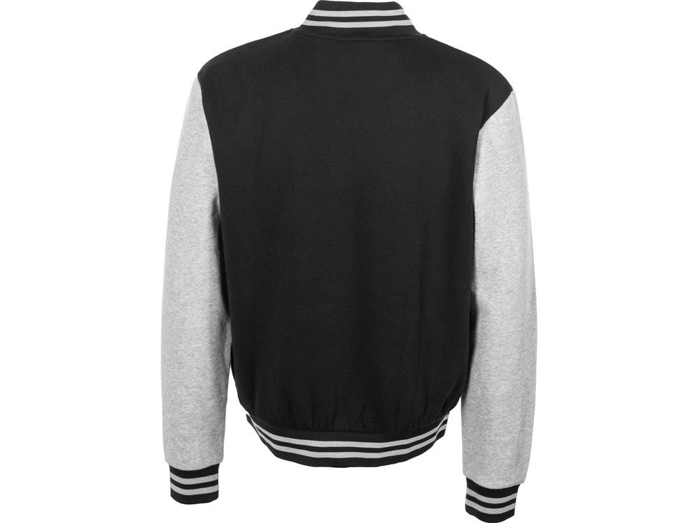 Бомбер Oxford, черный/серый меланж, унисекс-9