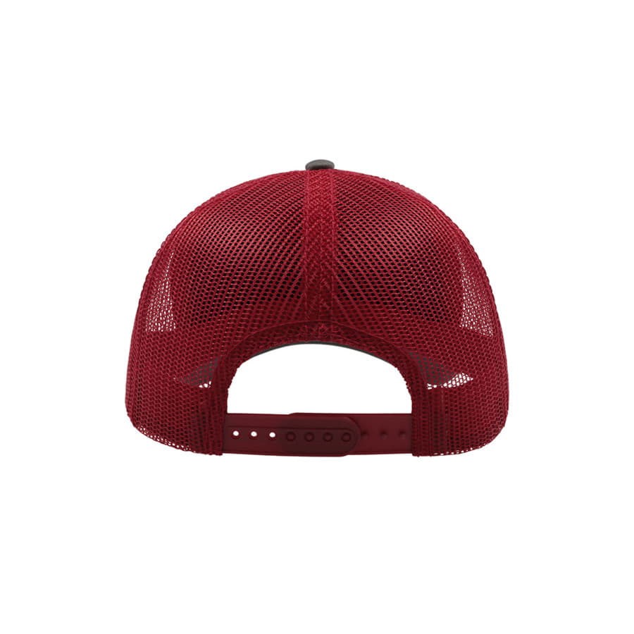 Бейсболка RAPPER, 5 клиньев, пластиковая застежка, серый, красный-5