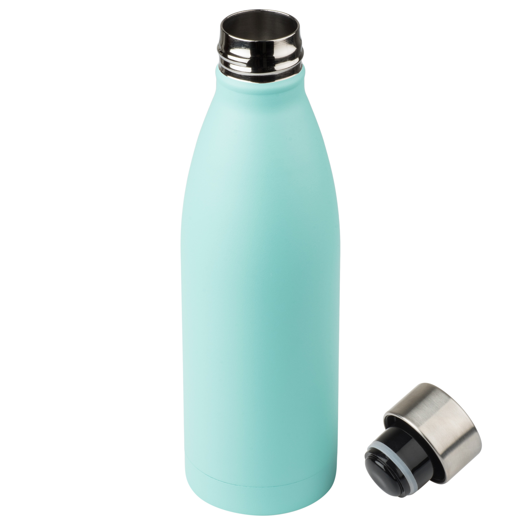 Термобутылка вакуумная герметичная Fresco, аква (гладкое порошковое покрытие)-1