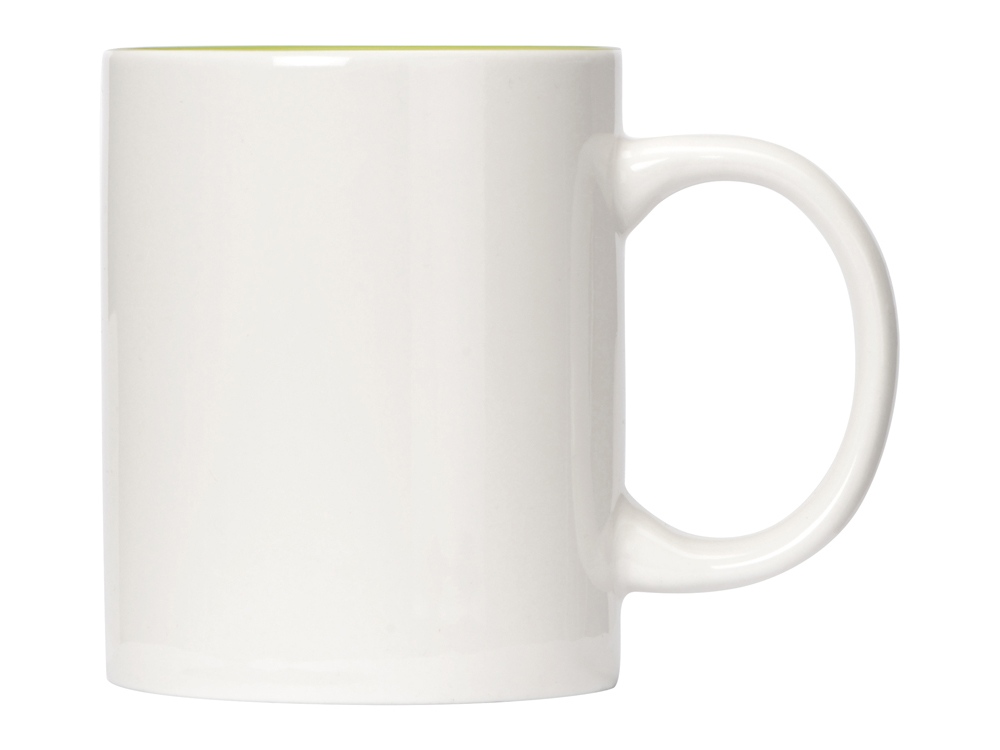 Кружка Sublime Color XL для сублимации 440мл, белый/зеленое яблоко-1