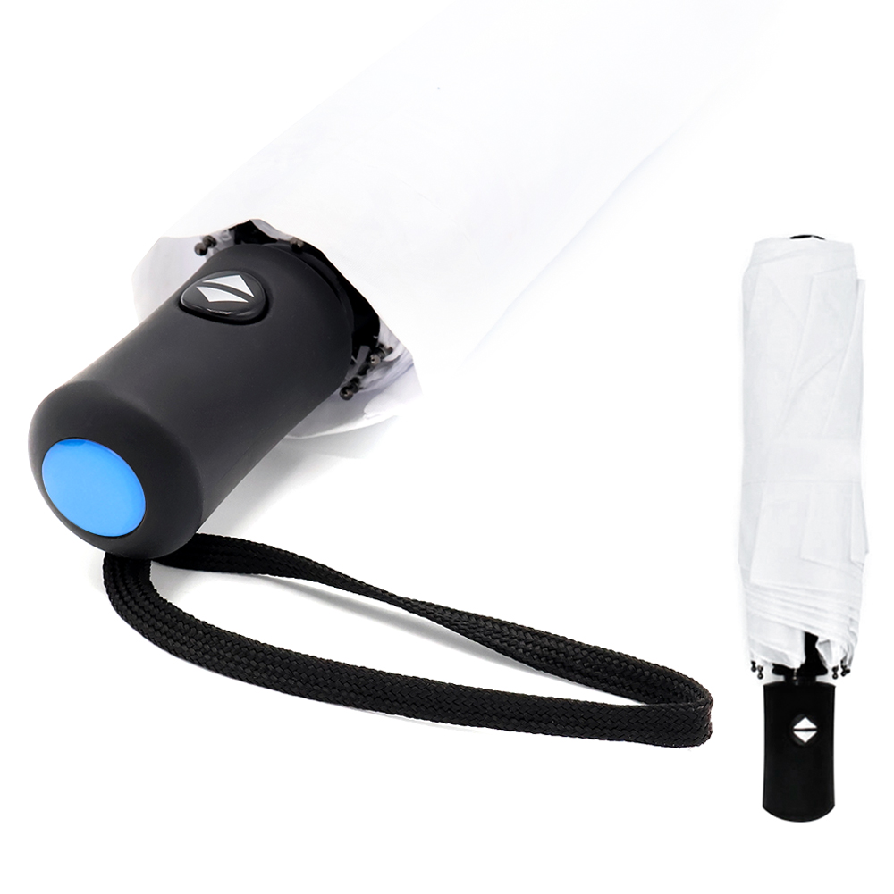 Автоматический противоштормовой зонт Vortex To Go, Белый/Голубой-0