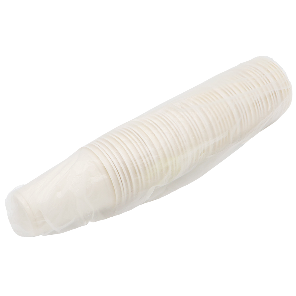 Набор 50 шт стаканов из кукурузного крахмала, Белый-2