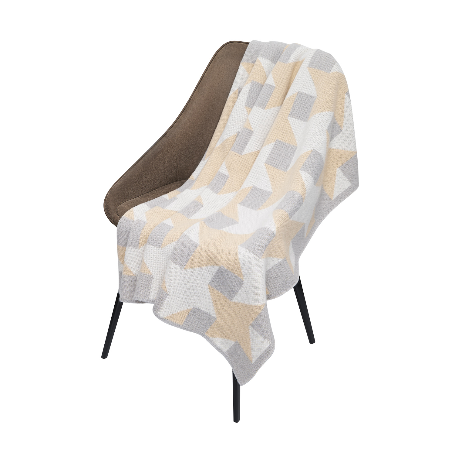 Плед под заказ с индивидуальным принтом. Полиэстер-софт, жаккард 3 цвета. Размер 110х190-4