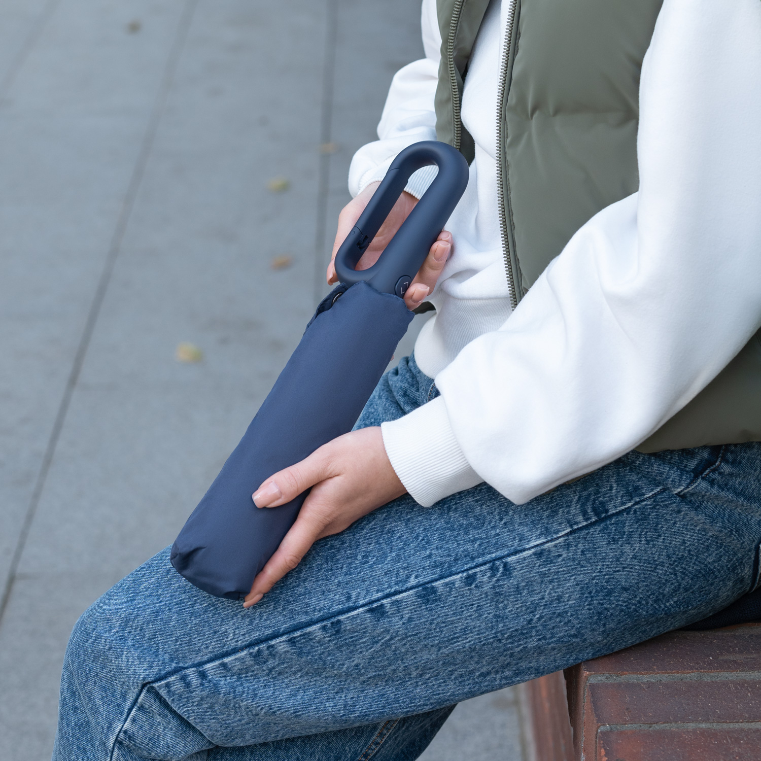 Зонт складной Азимут (Azimut), синий-13