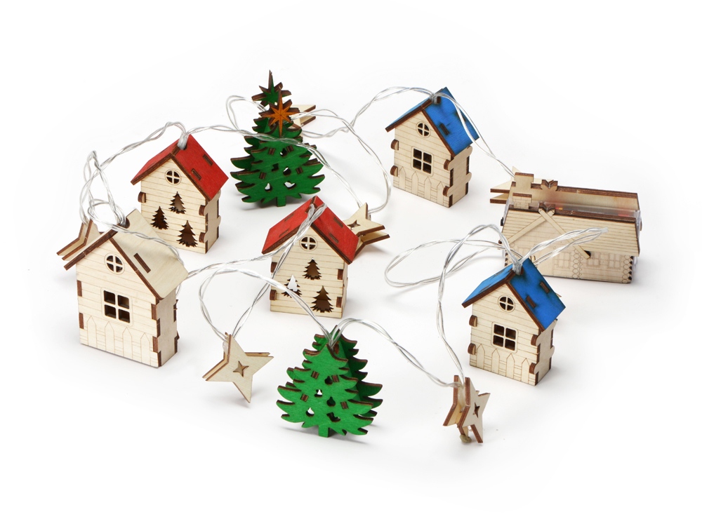 Елочная гирлянда с лампочками Новогодняя цветная-0