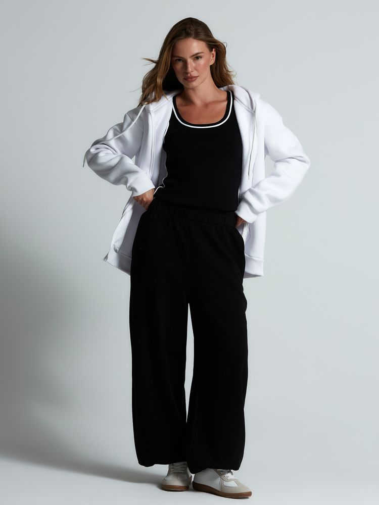 Толстовка унисекс оверсайз Zippy, белая-3