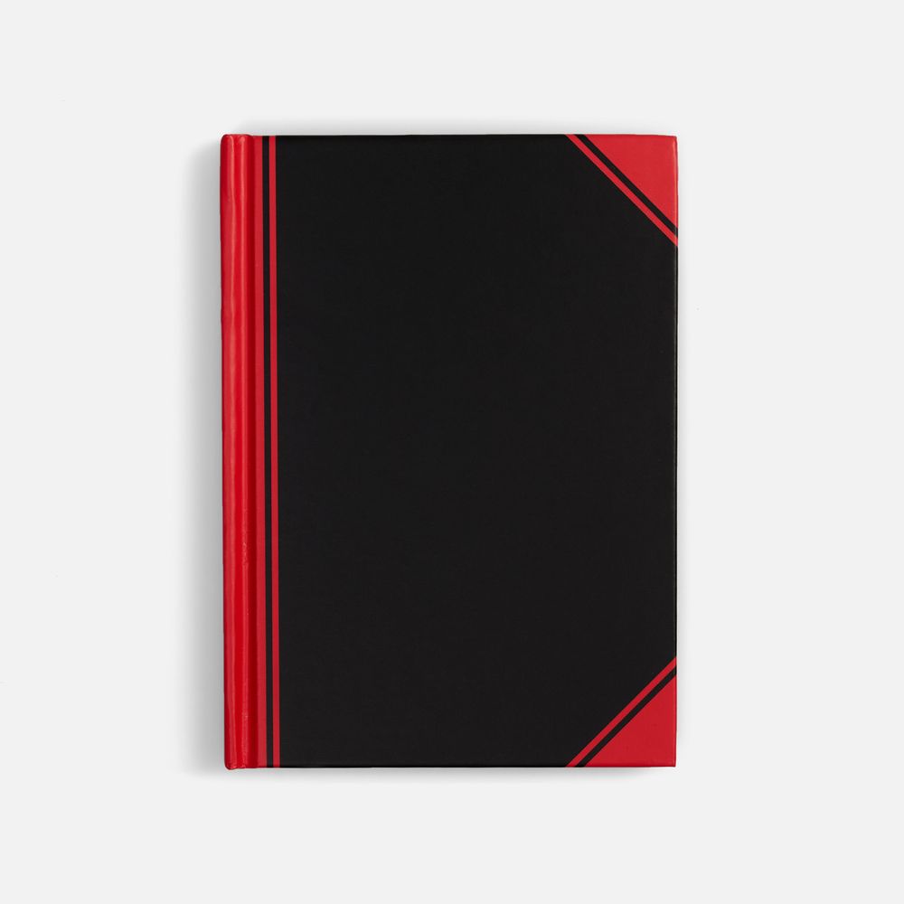Блокнот Accenti Mini, черный с красным-0