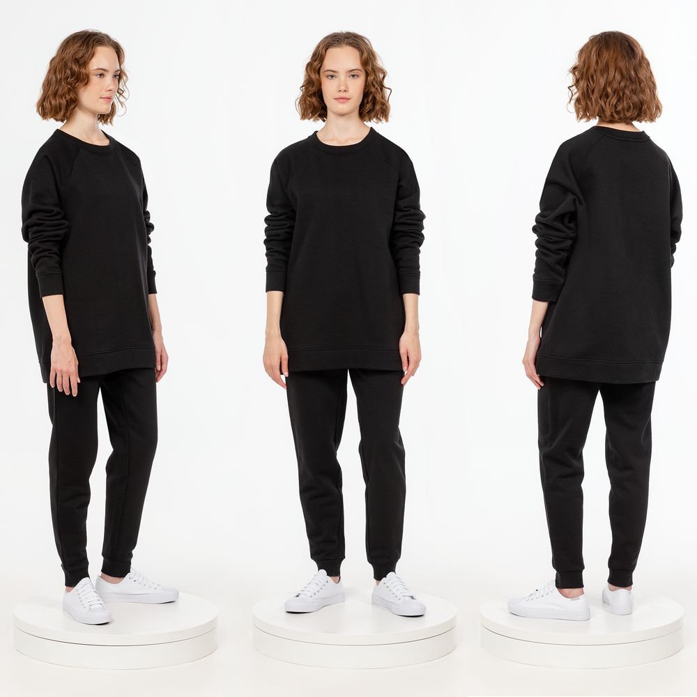 Свитшот унисекс S1, черный-3