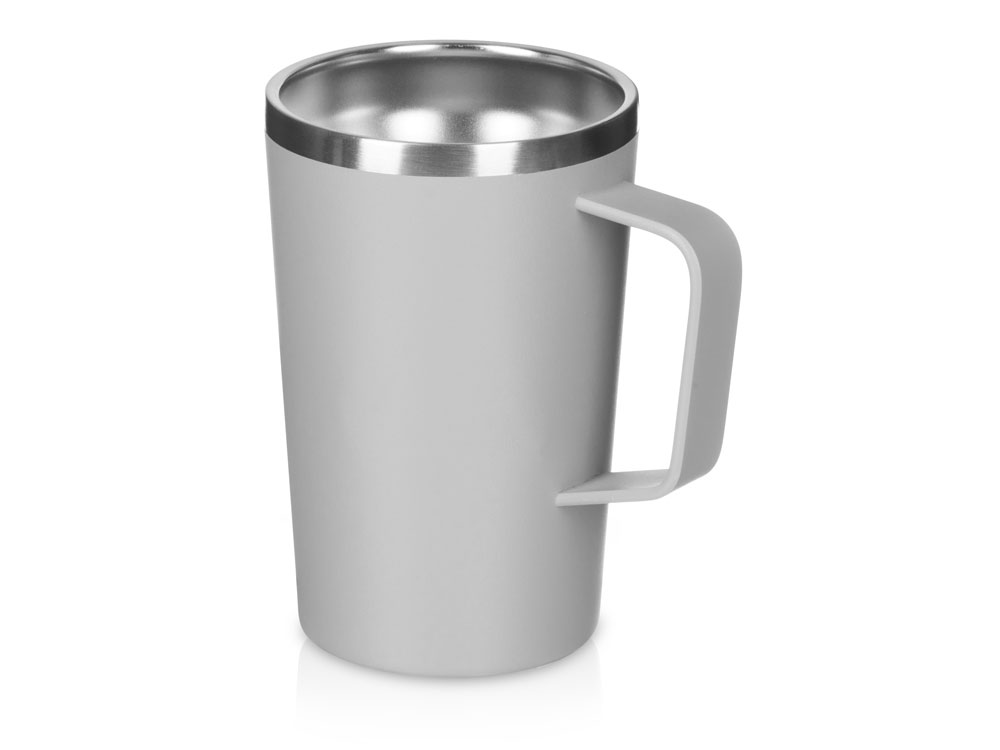Стальная кружка с двойными стенками и порошковым покрытием Tibet, серый-0