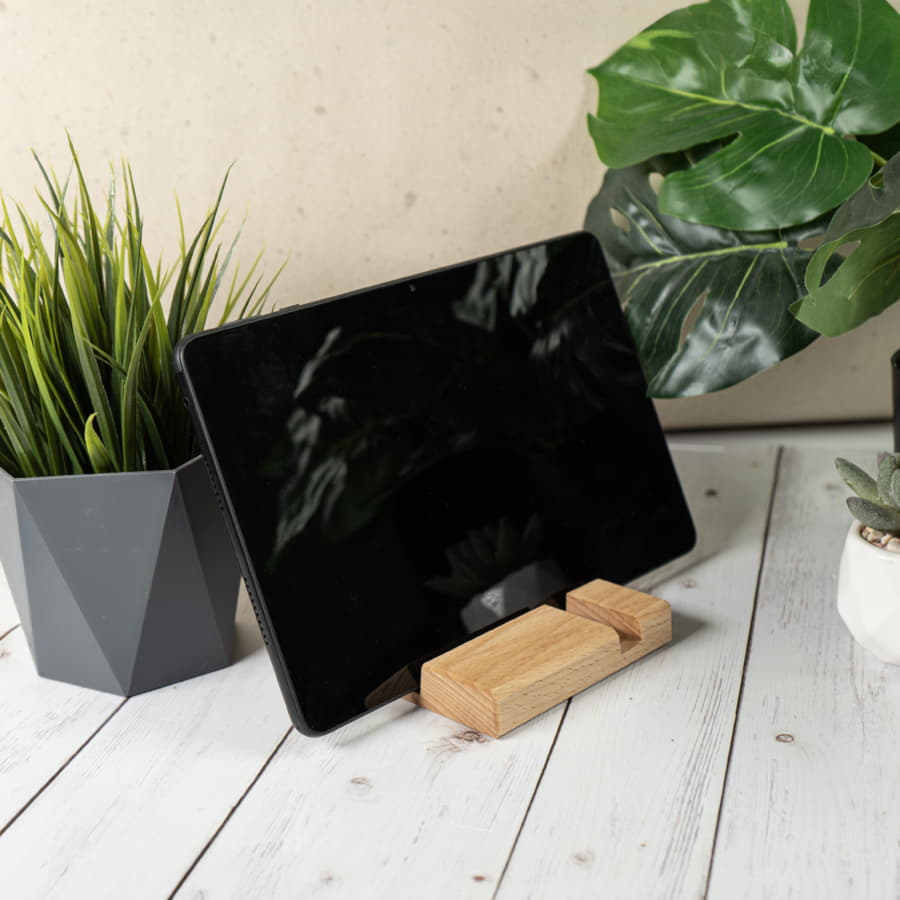 Подставка для телефона  и планшета, 11х7,5х2 см, бук, светло-коричневый-8