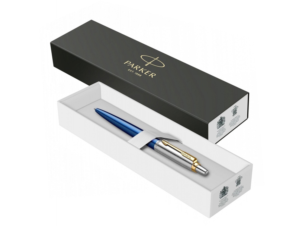 Шариковая ручка Parker Jotter SE 135 Lacquer Blue St.Steel GT, стержень: M, цвет чернил : blue, в подарочной упаковке-5
