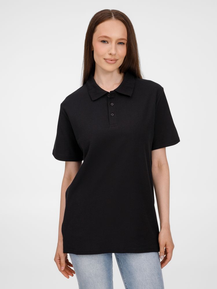 Рубашка поло унисекс Tervise, черная-0